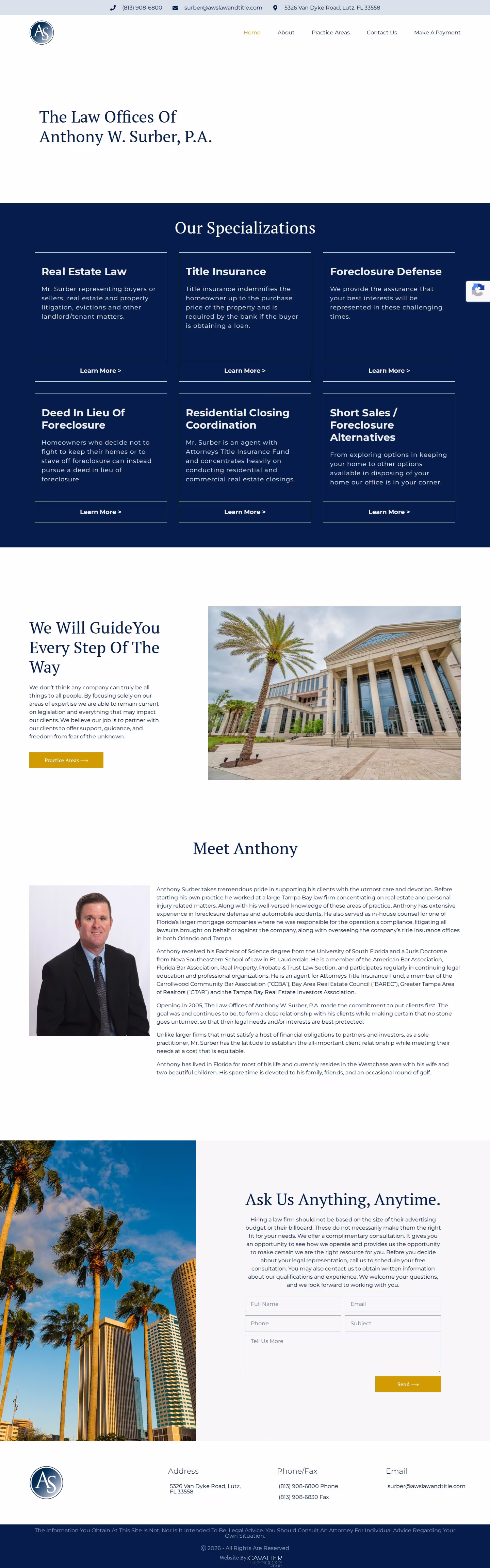 AWS Law & Title website